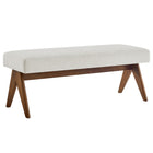 Modway - Lyra 47" Tissu tapis Banc - Ivoire-Tissu tissé en bruyère tissé