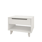 Nexera - Table de nuit Barista, 1 tiroir, Blanc-1 tablette ouverte pour les objects décoratifs