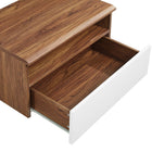Modway - Envision Fixation murale Table de chevet, Blanc noyer-7