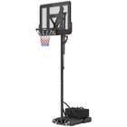 Soozier – Panier de basketball portatif avec panneau de 43 po et base remplissable-Six réglages de hauteur de 7,7 à 10 pi (2,35-3,05 m), rapidement ajustables via la poignée 
