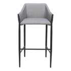 Zuo - Andover Tabouret de bar - Gris ardoise-Tissu polyester douillet