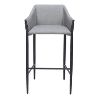 Zuo - Andover Tabouret de bar - Gris ardoise-Tissu polyester douillet