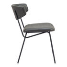 Zuo - Charon Chaise de salle à manger - Noir vintage - Ensemble de 2-Garantie limitée de 3 ans
