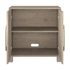 Hudson&Canal - Meuble d'appoint Chabot de 28 po de largeur - Chêne gris vieilli-Nettoyer avec un chiffon doux et sec, sans produits chimiques agressifs ni produits de nettoyage abrasifs