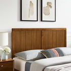Modway - Robbie Bois Tête de lit jumelée, Noyer-Détails du panneau