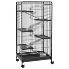 PawHut - Cage à 6 niveaux pour lapin, cochon d’Inde, furet, rat, hamster - 24 po L x 17 po l x 52 po H-Idéal pour une variété de petits animaux, y compris les lapins, furets, chinchillas et autres petits animaux de taille similaire 