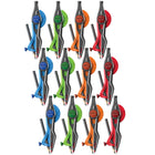 Helix - Boussole verrouillable universelle - Couleurs assorties - Paquet de 12-Double bras de mesure gradué avec fenêtre de visualisation facile à lire