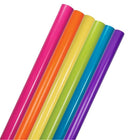 JAM Paper -  Papier d'emballage de couleur unie - 25 pieds carrés chacun - Couleurs brillantes assorties - 6 rouleaux/paquet-Assortiment de papier cadeau: rouge, orange, citron vert, bleu, rose et violet