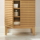 Modway - Render Autonome Armoire de rangement de salle de bain in Chêne-Façades de portes à lattes