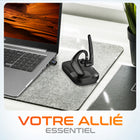 Delton - Casque Bluetooth sans fil ultraléger 90X avec réduction de bruit, noir-Il dispose d'une fonction de recharge rapide via un câble Type-C ou un étui de transport, permettant une recharge complète de la batterie en seulement 3 heures.