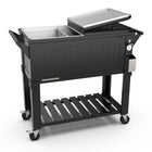 Permasteel - Glacière de patio style mobilier 80 pintes avec séparateur - noire-Étagère inférieure pour un rangement supplémentaire