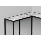 Monarch Specialties - 2159 Table D'Appoint - 36 po L/Marbre Blanc/Console De Coin-3