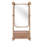 Zuo - Étagère miroir Peralta - Laiton/Brun-Dimensions: 11,0 po L x 18,9 po L x 35,6 po H