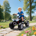 Qaba - Voiture électrique 24V à 2 places pour enfants avec roues à suspension - noir-Siège double spacieux permettant à deux enfants de partager le plaisir et l’aventure 