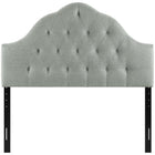 Modway - Sovereign Tissu rembourré Tête de lit Queen, Gris-Rembourrage en polyester doux