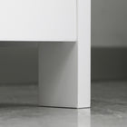 Kleankin - Armoire de salle de bain autoportante avec étagère à 3 niveaux, placard et tiroir - blanc-Matériau : MDF E1 