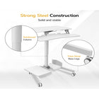 Mount-It! - Poste de travail informatique mobile assis-debout - blanc-Dimensions du plateau pour clavier : 71 cm x 26 cm