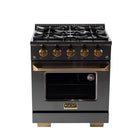 Kucht - 30 po Série KED style professionnel à double combustible - Gemstone-Cuisinez et faites cuire comme un professionnel grâce au four à convection extra-large d’une capacité de 4,2 pi³, avec configuration à cinq grilles et une fenêtre de four surdimensionnée
