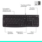 Logitech K120 Clavier filaire USB prêt à l’emploi pour Windows - Noir-7