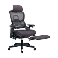 TygerClaw - Chaise Ergonomique Dossier Haut avec Maille Ajustable-Le repose-pieds en maille escamotable vous permet de vous détendre et de vous relaxer pendant vos pauses