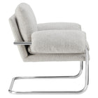 Modway - Ansel Tissu Boucle Chaise d’accent - Papier journal-Coussin surchargé