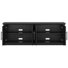 Hudson&Canal - Meuble TV Thornwell pour téléviseurs jusqu'à 78" - Grain noir-Nettoyer avec un chiffon doux et sec, sans produits chimiques agressifs ni produits de nettoyage abrasifs
