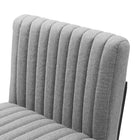 Modway - Indulge Chenal Touffé Tissu Tabouret de comptoir - Gris clair-Capacité de poids du banc : 330 lb