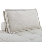 Modway - Saunter Touffe Tissu Chaise sans accoudoir - Beige-Pieds en caoutchouc en forme de L