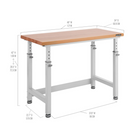 Seville Classics - UltraHD Établi à hauteur réglable – 48 po l x 24 po P x 28,5 à 42 po H – Granit-Dimensions intérieures : 37,875 po L x 22,75 po P