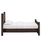 Modway - Rael Performance Velvet Lit à plateforme jumelle, Marron chocolat-Assemblée requise
