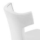 Modway - Curve Tissu Chaise à manger - Blanc-8