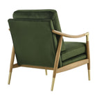 Modway - Langford Performance Velvet Fauteuil d’accent - Noyer vert mousse-Glissières de plancher sans marquage