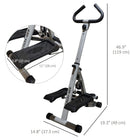 Soozier - Machine D’Exercice Stepper - Stepper Avec Guidon - Noir-Système de résistance à tige hydraulique offrant un mouvement fluide et une résistance plus uniforme  