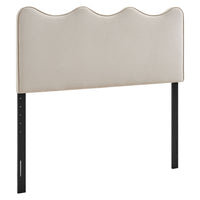Modway - Athena Velours de performance résistant aux taches Tête de lit King Size, Amande-Velours de performance résistant aux taches