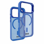 Blu Element - Étui Chromatic Kick MagSafe pour iPhone 17 Pro - Bleu Transparent-Protection supplémentaire de l'appareil photo avec béquille rabattable pour une visualisation en paysage