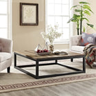Modway - Attune Grand Table basse - Brown-Dessus en pin massif scellé