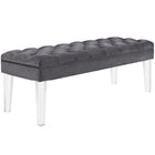 Modway - Valet Performance Velvet Banc - Gris-Banc moderne chic