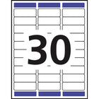 Avery - Étiquettes rectangulaires blaches avec Easy Peel, 1 po x 2-5/8 po, Paquet de 7500 (5960)-Garantie sans bourrage ni maculage!