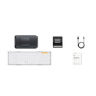 ProtoArc - Clavier Bluetooth pliable - Blanc / Argent-Construction durable : Conçue pour la durabilité, la XK01 possède une construction robuste qui assure sa longévité, en faisant un choix fiable tant pour le travail que pour les loisirs