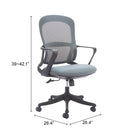 Zuo - Delo Chaise de bureau - Gris-7