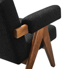 Modway - Lyra Tissu Boucle Fauteuil - Noir - Ensemble de 2-8