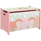 Qaba - Organisateur de rangement pour coffre à jouets - Rose-Beaucoup d'espace de rangement pour les jouets, les jeux et plus encore 