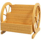 Outsunny - Jardinière surélevée à 3 niveaux - teck-Trois jardinières offrent amplement d’espace pour planter des légumes, des fleurs et des herbes
