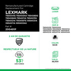 CIG - Cartouche de toner Lexmark T654 remise à neuf - rendement très élevé - noir- Écologique : Remanufacturé à partir d'une cartouche Lexmark originale recyclée