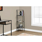 Monarch Specialties - 7228 48 po H Etagere - Taupe Fonce/Metal Noir-3 tablettes