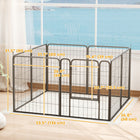 PawHut - Parc à chiens portable et pliable 8 panneaux robuste - 31,5 po H-Comprend huit piquets de sol pour une stabilité accrue