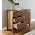Modway - Render 47 po 6 tiroirs Commode, Noyer-Tiroirs Full Glide