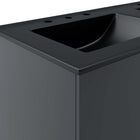 Modway - Vitality Double évier 48" Vanette de salle de bain - Gris Noir-Assemblée requise