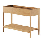 Modway - Zaire 48" compatible double évier Armoire de toilette de salle de bain (lavabo non inclus) - Naturel-Bassin d’évier et installations non inclus