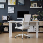 Zuo - Jett Low Back Chaise de bureau - Blanc-Dimensions: 26,4 po L x 26,4 po L x 43,1 po H